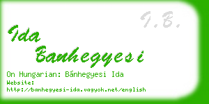 ida banhegyesi business card